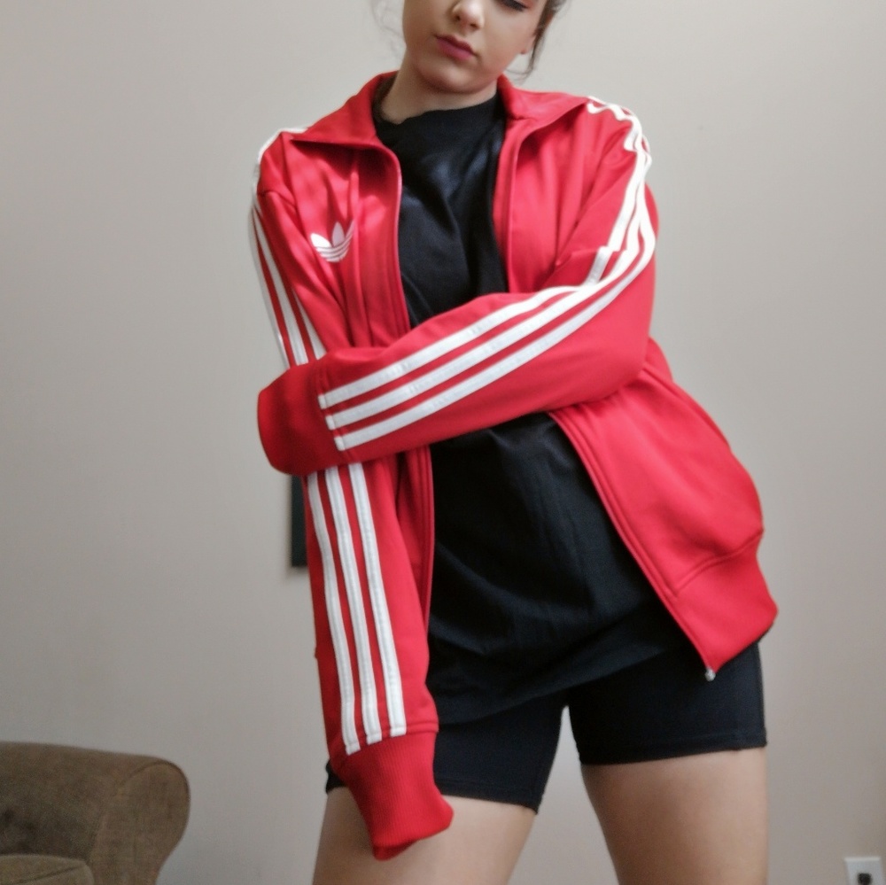 Nike red track jacket